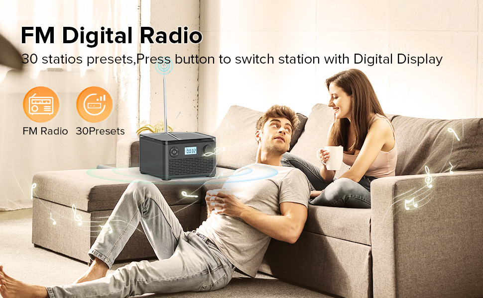 Draagbare cd-speler met bluetooth-luidsprekers, radio en usb_voghion.com