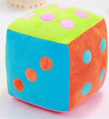 Digital sponge dice, big pillow, plush toy for kindergarten