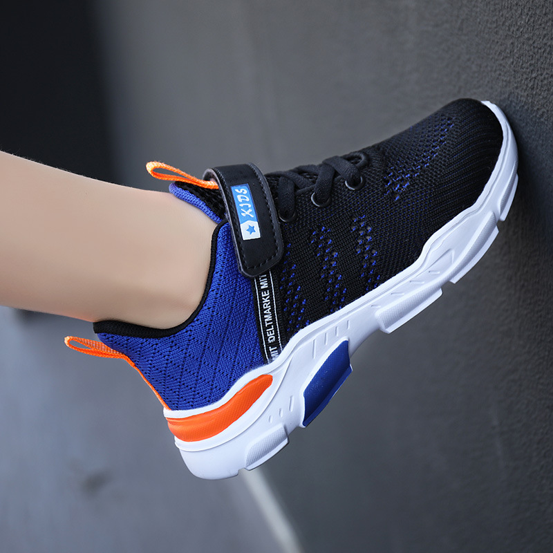 厂家直销2021春夏新款单网男童跑步鞋中大童网面儿童休闲运动鞋子