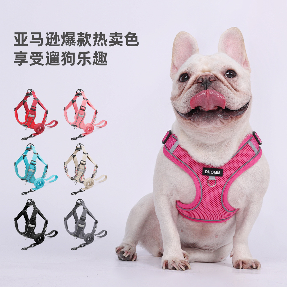 Nueva correa para el pecho para perros, una pieza, ligereza y reducción de la carga, la cuerda para pasear perros se puede colgar, la correa para perros reflectante y brillante