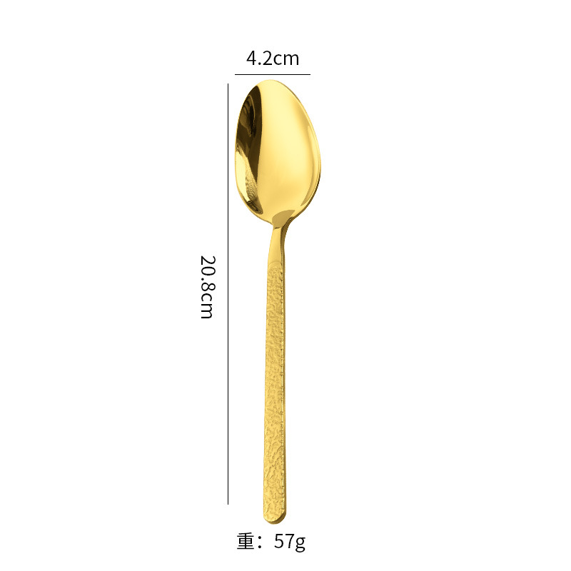 Juego de Cubertería con Mango de Piedra de Acero Inoxidable 410 Pulido Espejo para Bodas y Fiestas image 15
