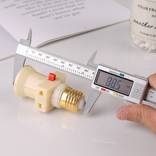 Xindatai pure copper double-split fire E27 Rotary lamp holder with socket switch conversion screw lamp holder