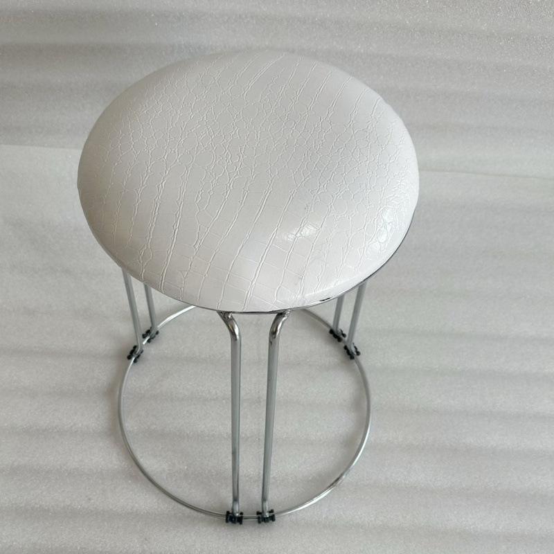 Taburetes redondos de madera sólida taburetes de acero inoxidable taburetes caseros apilables taburetes de hierro forjado dormitorio taburetes de comedor para adultos