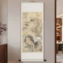 客厅茶室丝绸翠柏挂画