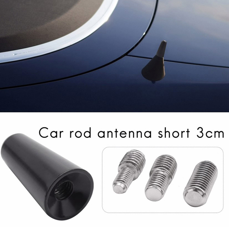 Cross-Border Hot-Selling Car Modification Aluminum Alloy Radio Short Antenna 3cm Universal Threaded Decoration
