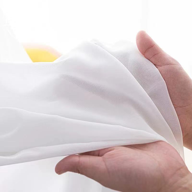 高3.2米垂顺白色纱帘窗帘透光不透人金刚纱卧室遮阳雪纺薄纱飘窗|ms