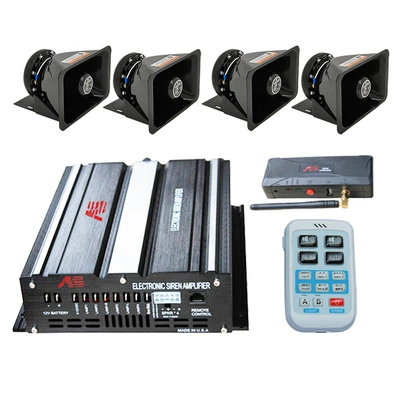 Wireless alarm speaker, 1200W four-channel amplifier, loudspeaker, high-frequency horn, A10G-2, with square connector