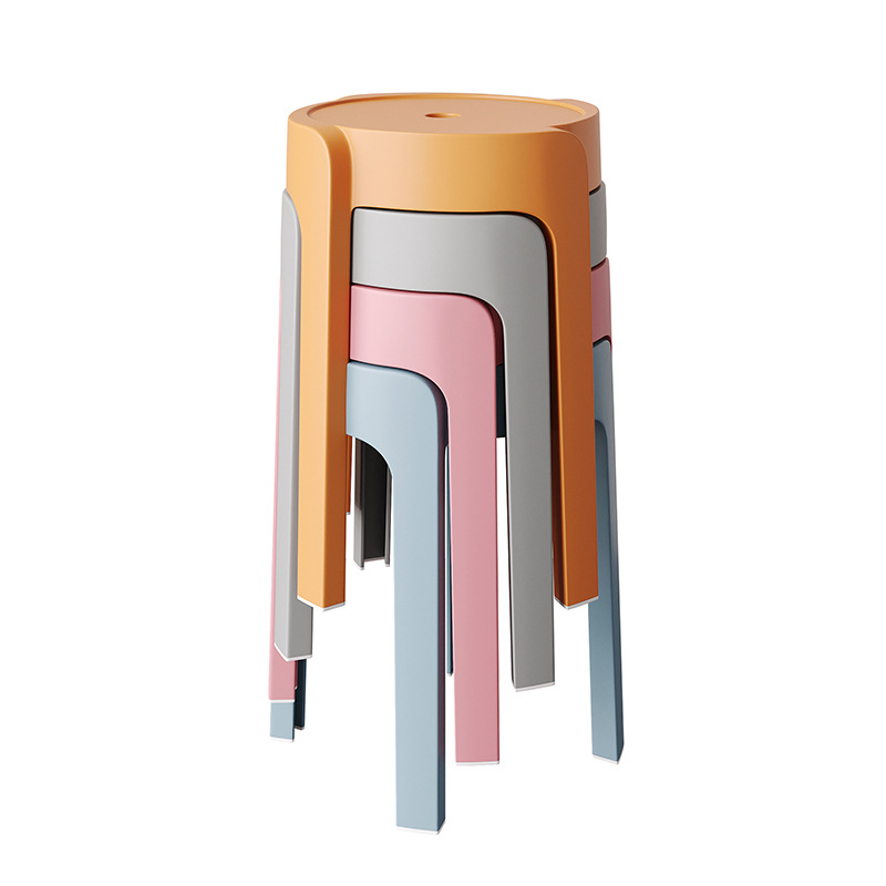 Los taburetes de plástico para el hogar se pueden apilar en la sala de estar, taburetes de molino de viento engrosados, silla de torbellino minimalista moderna, taburetes de almacenamiento de restaurante