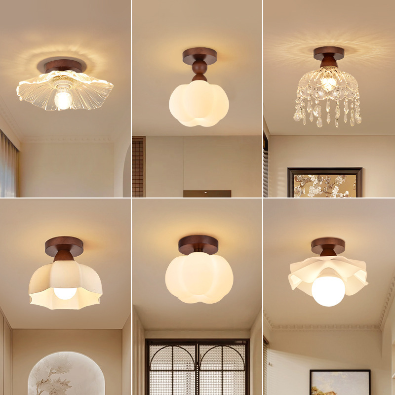 Crystal Lamp Foyer French Modern Minimalist Ceiling Light Stair Light Balcony Light Aisle Light Corridor Light L271