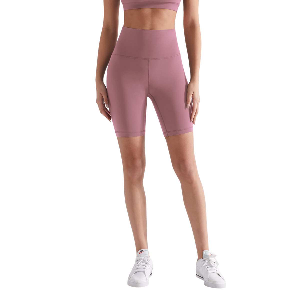 Pantalones de yoga lulu de cinco puntos cepillados, pantalones deportivos de ciclismo de cintura alta para mujer, pantalones cortos ajustados deportivos para correr con forma de cadera
