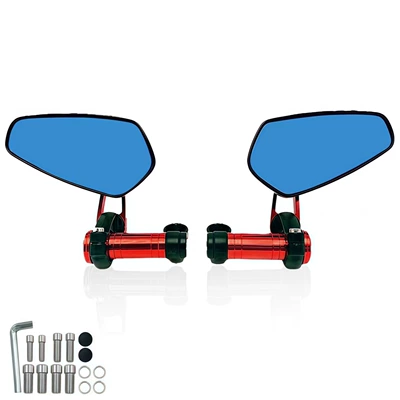 Motorcycle rearview mirror Alloy Spring Breeze Reflector Huanglong - red