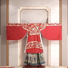 中式汉服店展示架禾服唐装落地立式正挂衣架汉服影楼展开式挂衣架