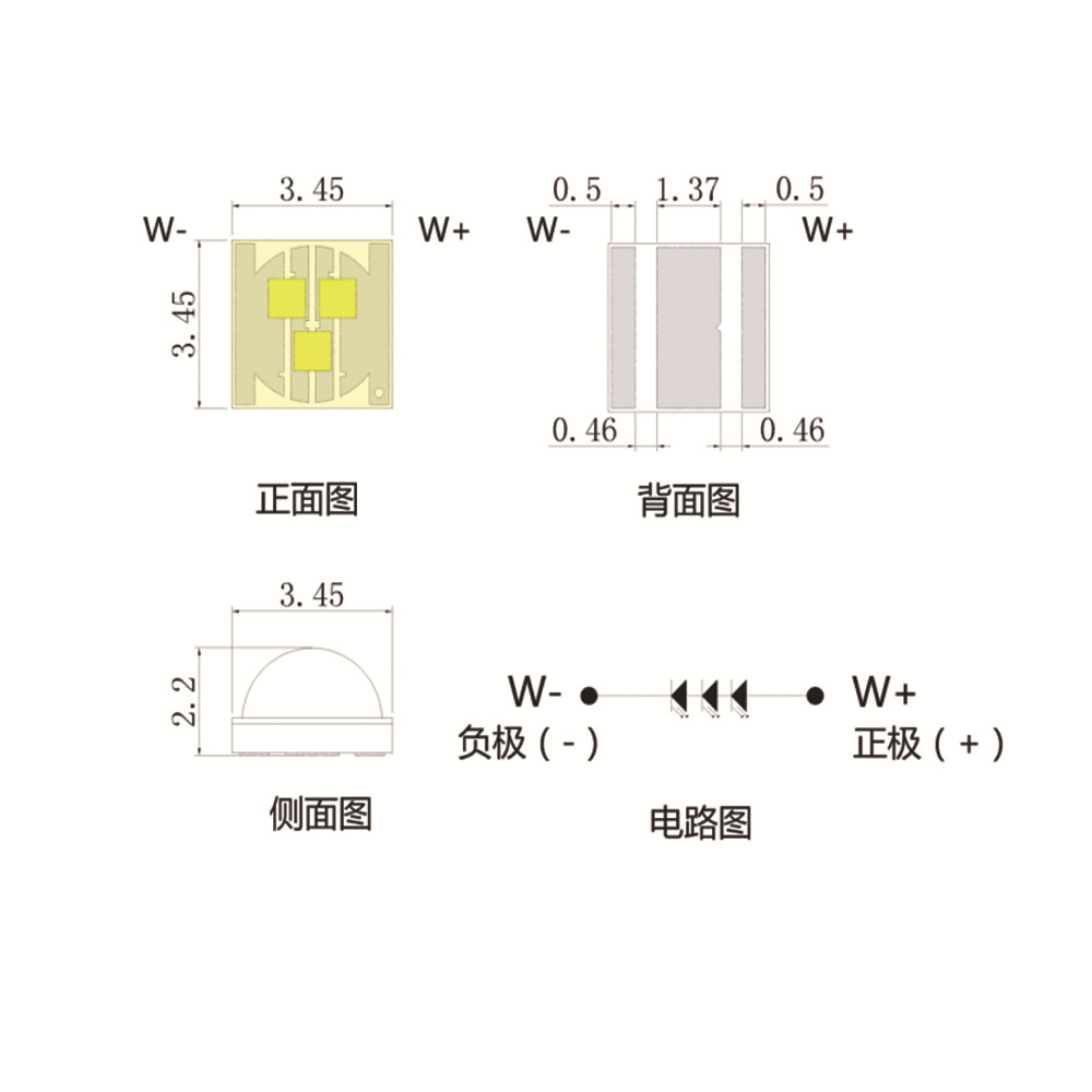 ��������3535�մɰ׹�����ѹ9V�������ֵ�Ͳ3535led���������