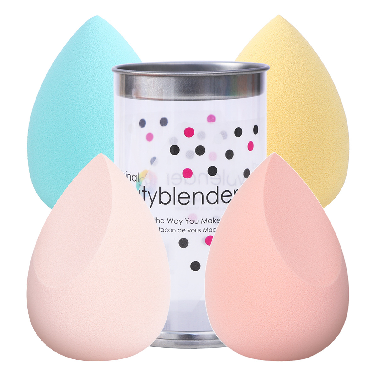 Zhuolya nuevo transfronterizo Venta caliente maquillaje huevo flor punto barril maquillaje belleza herramientas oblicuo corte gota de agua belleza huevo