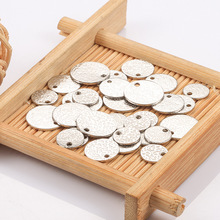 不锈钢圆片圆牌不掉色简约手链项链diy挂件尾牌不锈钢饰品配件diy