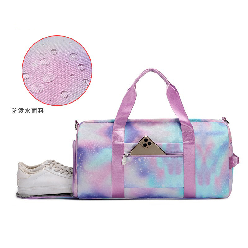 Bolso de viaje de ocio resistente al agua de gran capacidad explosivo transfronterizo, estampado de graffiti femenino, natación, fitness, bolsa de deporte, bolsa de lona