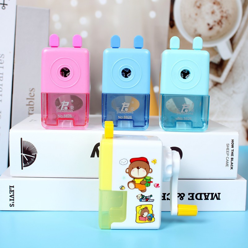 Sacapuntas para estudiantes de primaria, sacapuntas para niños, alimentación automática de minas, sacapuntas manual, sacapuntas bonito, portátil