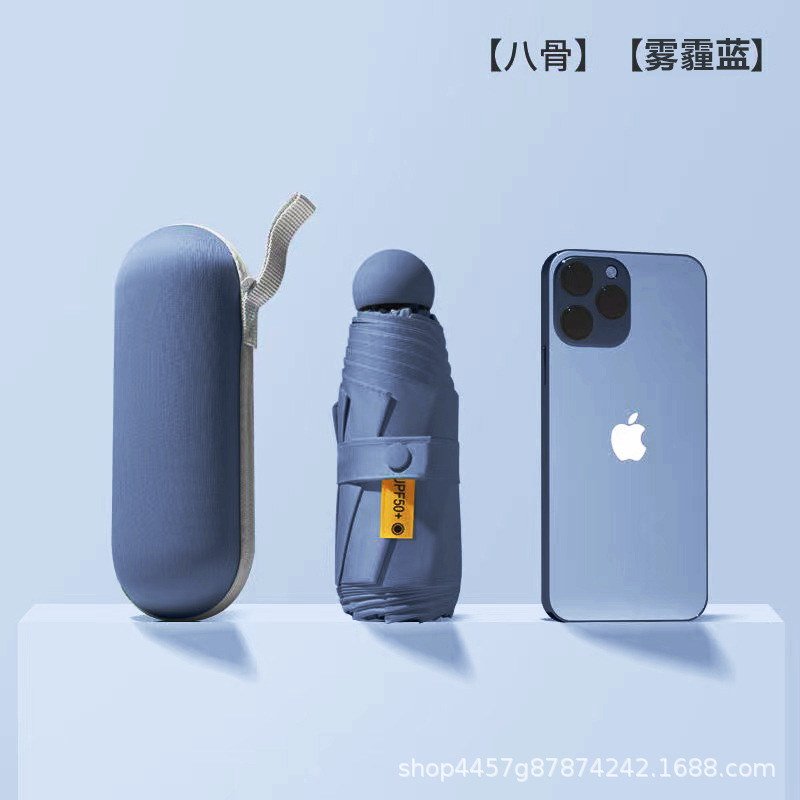 [8 본 캡슐 우산-퍼플 블루] + 핸드백