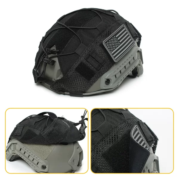 Outdoor Tactical Helmet Protective Cover Fast Helmet Cloth Camouflage Helmet Cover Real Person Cs Camouflage Head Tactical Equipment