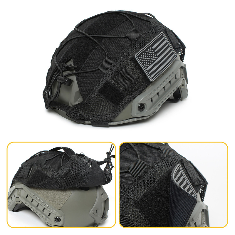 Outdoor Tactical Helmet Protective Cover Fast Helmet Cloth Camouflage Helmet Cover Real Person Cs Camouflage Head Tactical Equipment