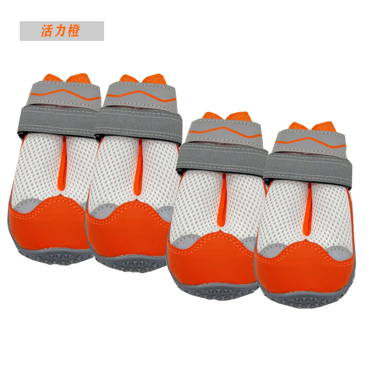 Nuevos zapatos para perros de primavera, verano, Otoño e Invierno Nueva malla transpirable Golden Retriever DEMU zapatos para perros de fábrica