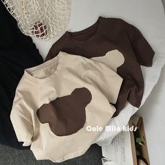 Forest-themed children's clothing ~ Cartoon short-sleeved T-shirt children's boys' and girls' half-sleeved tops summer style baby loose Korean casual 