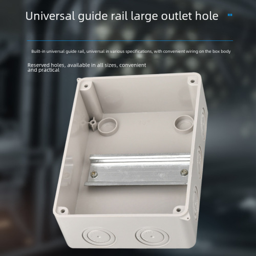 Outdoor and Indoor Waterproof Box 5 Circuit Box, Plastic Waterproof Box with Transparent Cover, Surface Mounted Distribution Box, Flame Retardant Material