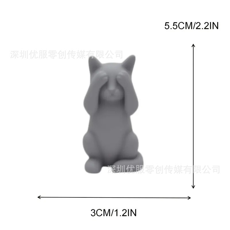 跨境爆款 VMAYAN 3pcs Three Wise Cats VMAYAN 3件套三智猫|undefined