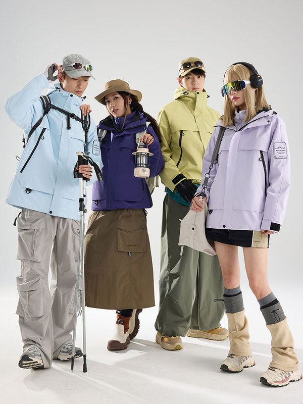 山系机能三合一冲锋衣男户外防风防水工装两件套女秋冬滑雪登山服|undefined