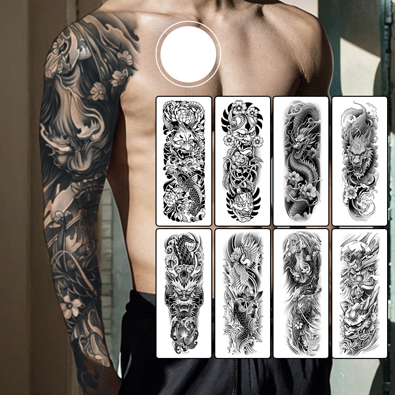 Brazo de flor de brazo completo Parche de tatuaje a base de hierbas Hombres y mujeres Jugo de larga duración impermeable Sentido avanzado no reflectante Nuevo estilo 2025