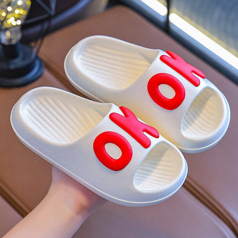 Zapatillas para padres e hijos mujeres de verano para hombres una familia de tres niñas de verano para baño de casa interior antideslizante zapatillas para niños de mediano tamaño