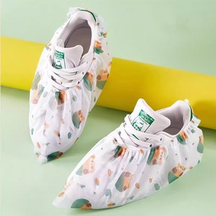 ✅ Disposable Printed Cartoon Shoe Covers Non-Woven Thickened Household Non-Slip Indoor Students and Children Wear-Resistant Foot Covers