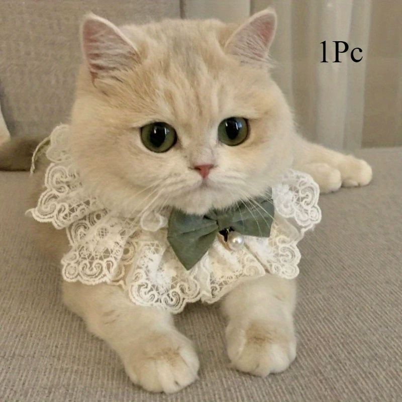 Кружевные нагрудники для собак серии Cat Innocence, милые нагрудники для собак в стиле принцессы на все времена года