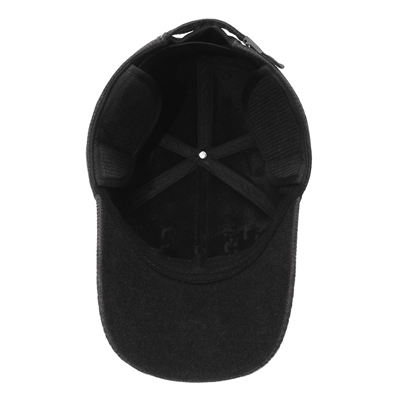 Herren Winter Baseball Cap Mit Ohrenschutz Und Warmem Samtfutter_voghion.com