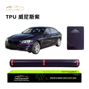 TPU rəng dəyişən PPF film, Venice Purple avtomobil boya qoruyucu film, cızılmaya davamlı
