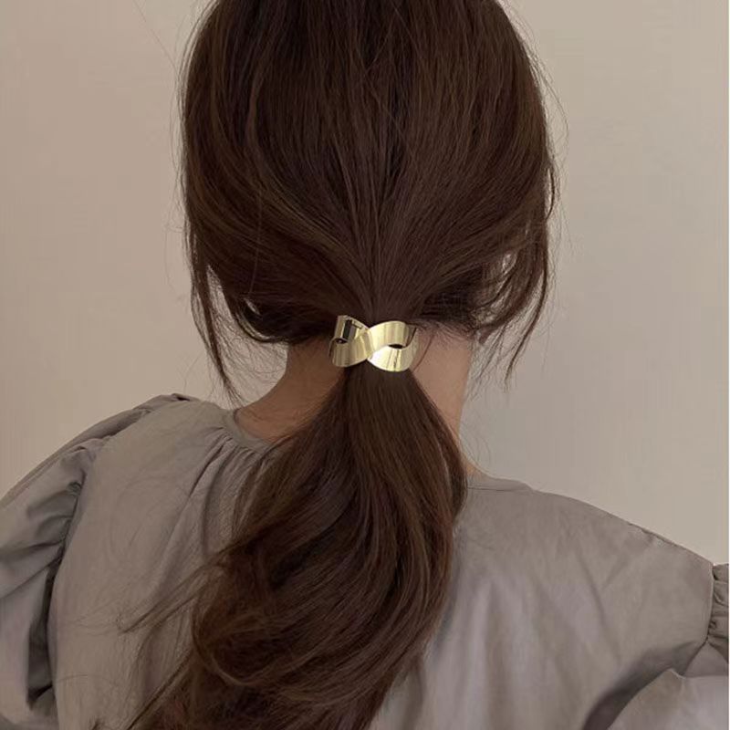 15g Weight Hair Tie Hair Accessories Type 1 Piece Quantity Holiday, Daily Occasion Iron Material Geometric, Solid Color Pattern Women's Gender Casual, Simple Style Style Women's Casual Simple Style Geometric Solid Color Iron Hair Tie 6
