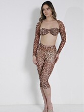 U 60365 Leopard Print Long Sleeve Set ���Ƴ�����װ ����