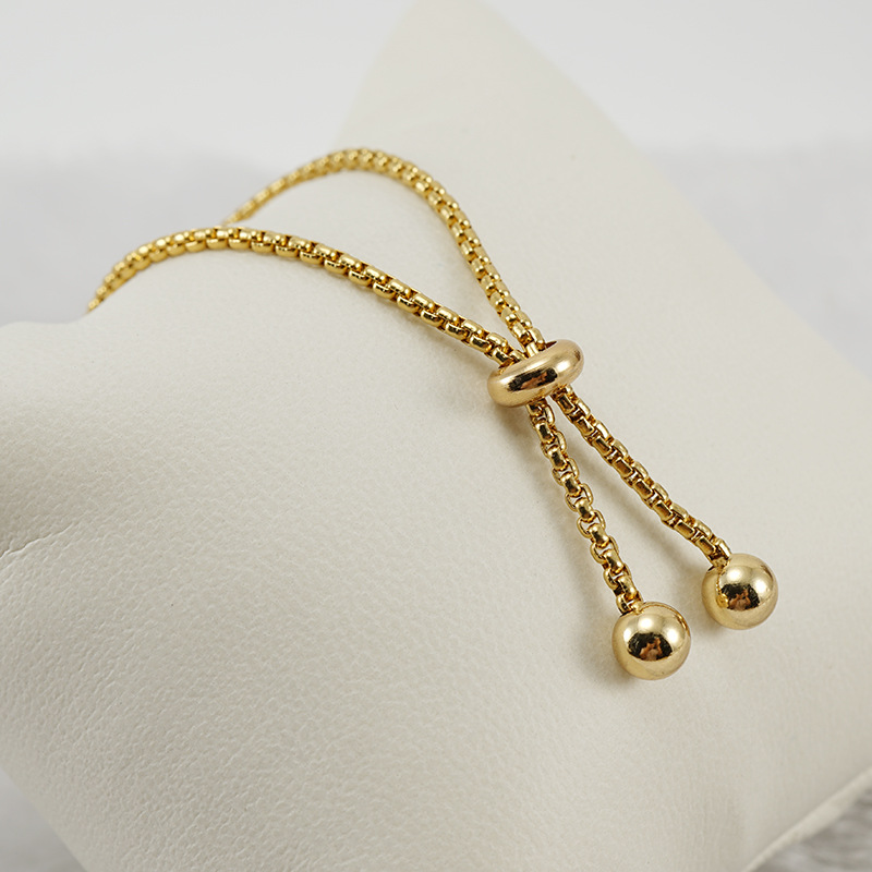 Holiday Occasion 304 Stainless Steel Material Simple Style Geometric 304 Stainless Steel 18K Gold Plated Stainless Steel Bracelets In Bulk