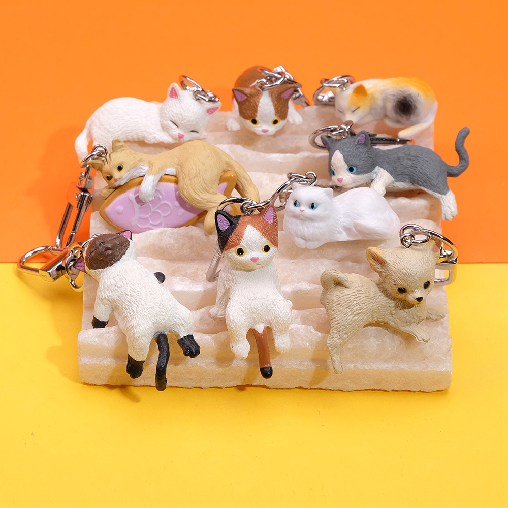 입체적인 귀여운 고양이 버클 펜던트, 고양이 열쇠 고리, 의류 휴대폰 펜던트, 국경 간 도매