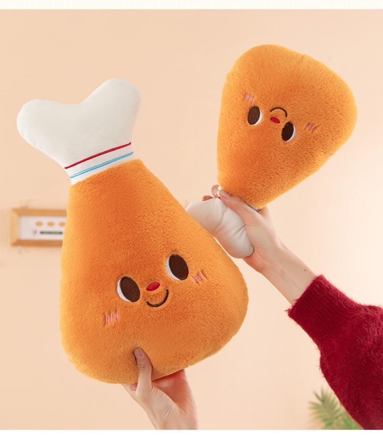 New Fun Chicken Leg Pillow Sofa Living Room Girls Sleeping Plush Back Cushion Office Lumbar Cushion Cushion Artifact