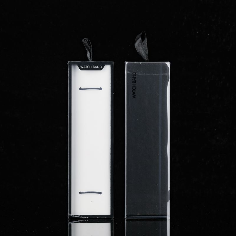 中性手表带包装盒fitbit苹果iwatch钢珠智能表带透明封套短款包装
