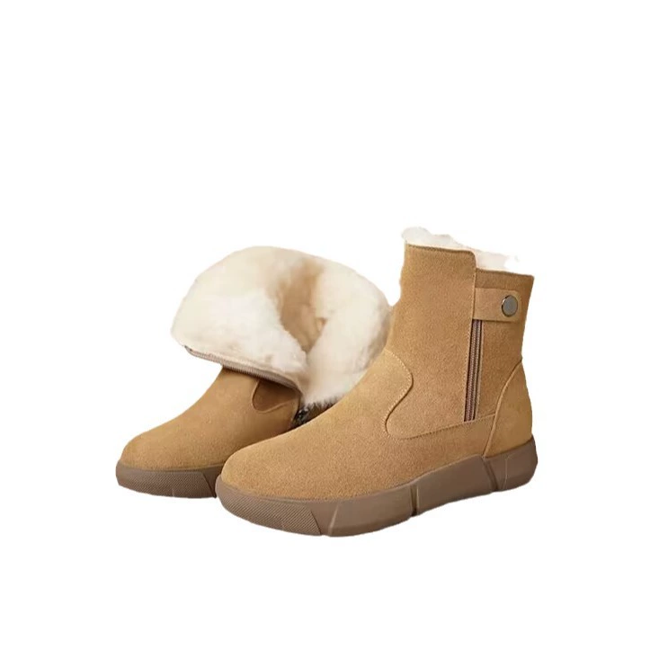 Keep warm non-slip shoes, low boots, plus size, Korean style
