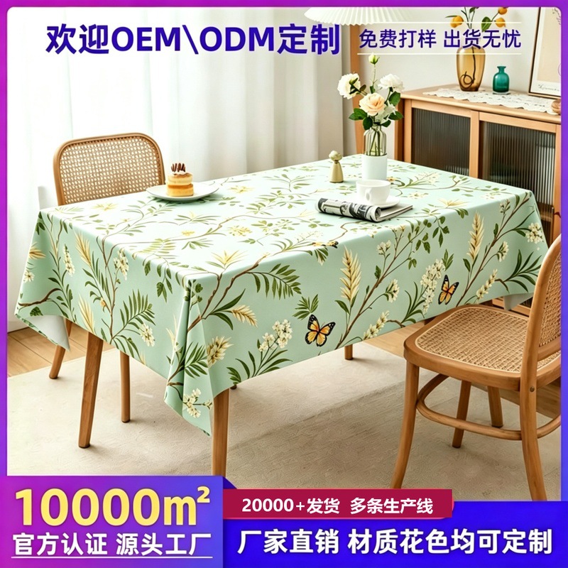 Mantel para Mesa de Comedor y Centro de PVC Impermeable, Resistente al Aceite y al Calor