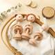 Newborn Beech Animal Rattle Baby Soothing Teeth Gum Children's Educational Hands-on Brainling Toy Rattle