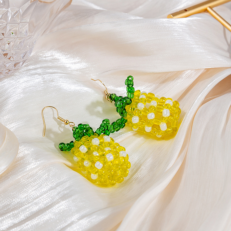 1 Pair Pastoral Fruit Artificial Crystal Plating Women's Earrings display picture 2
