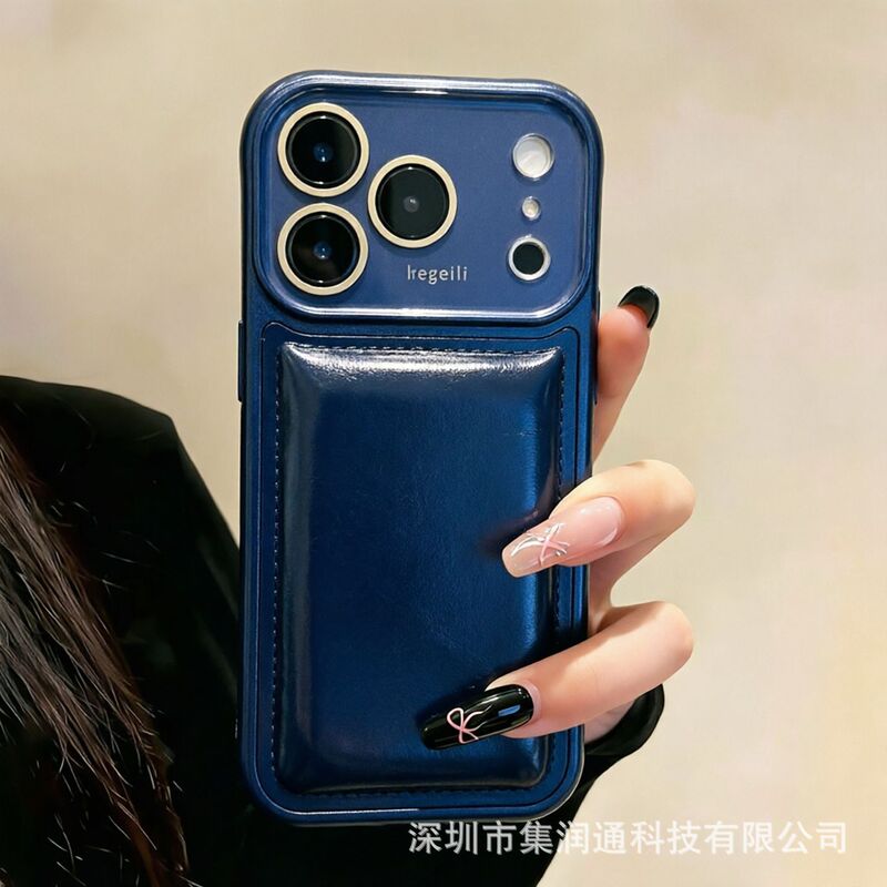 Suitable for iPhone 18 Pro Max phone case with large window, air cushion, oil wax leather, Apple 16 anti-drop protective cover, cross-border Suitable for iPhone 18 Pro Max phone case with large window, air cushion, oil wax leather, Apple 16 anti-drop protective cover, cross-border