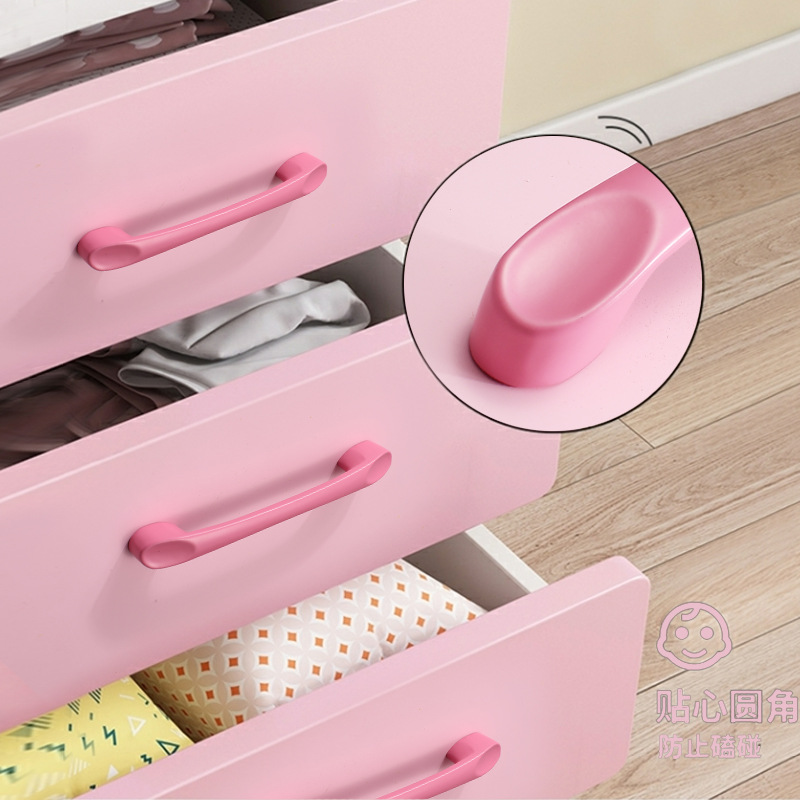 現代簡約白色衣櫃拉手兒童房櫥櫃門把手抽屜柜子黑色加長彩色手柄