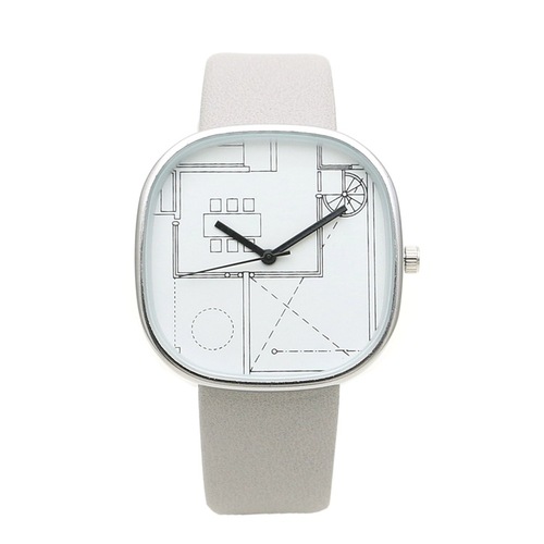 Japanese and Korean geometric pattern boys and girls watch belt fashion student watch Mori style boys middle school quartz watch