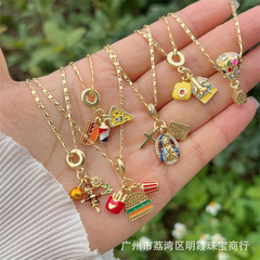 ドーパミン滴油銅メッキ18k金童趣味風組み合わせ国境を越えたオリジナル新製品ネックレスは男性女性の日に適している