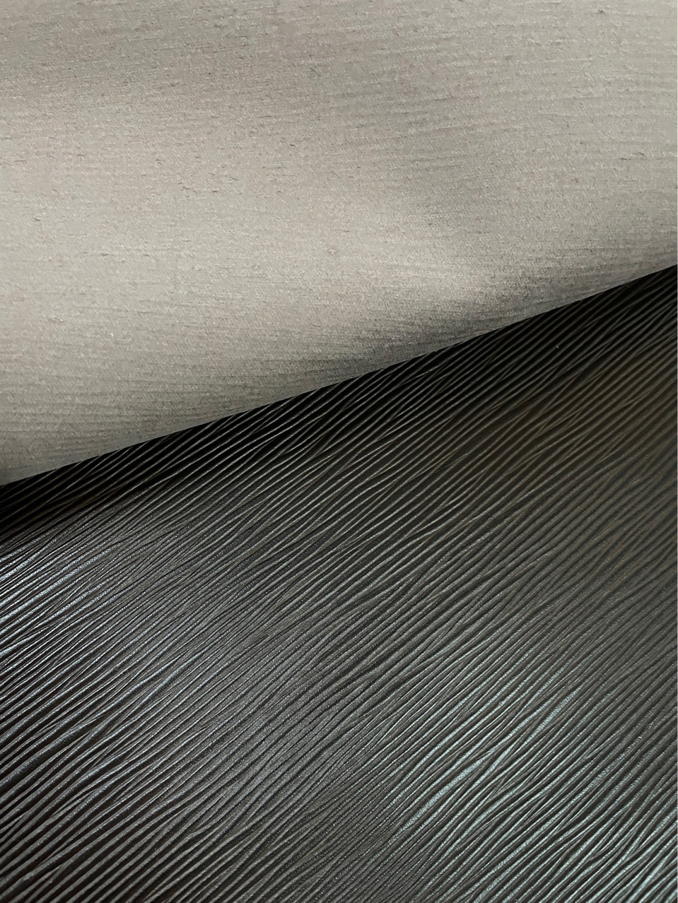 L家進口頭層水波纹牛皮 箱包皮带手帐手饰手机壳手工DIY真皮皮料